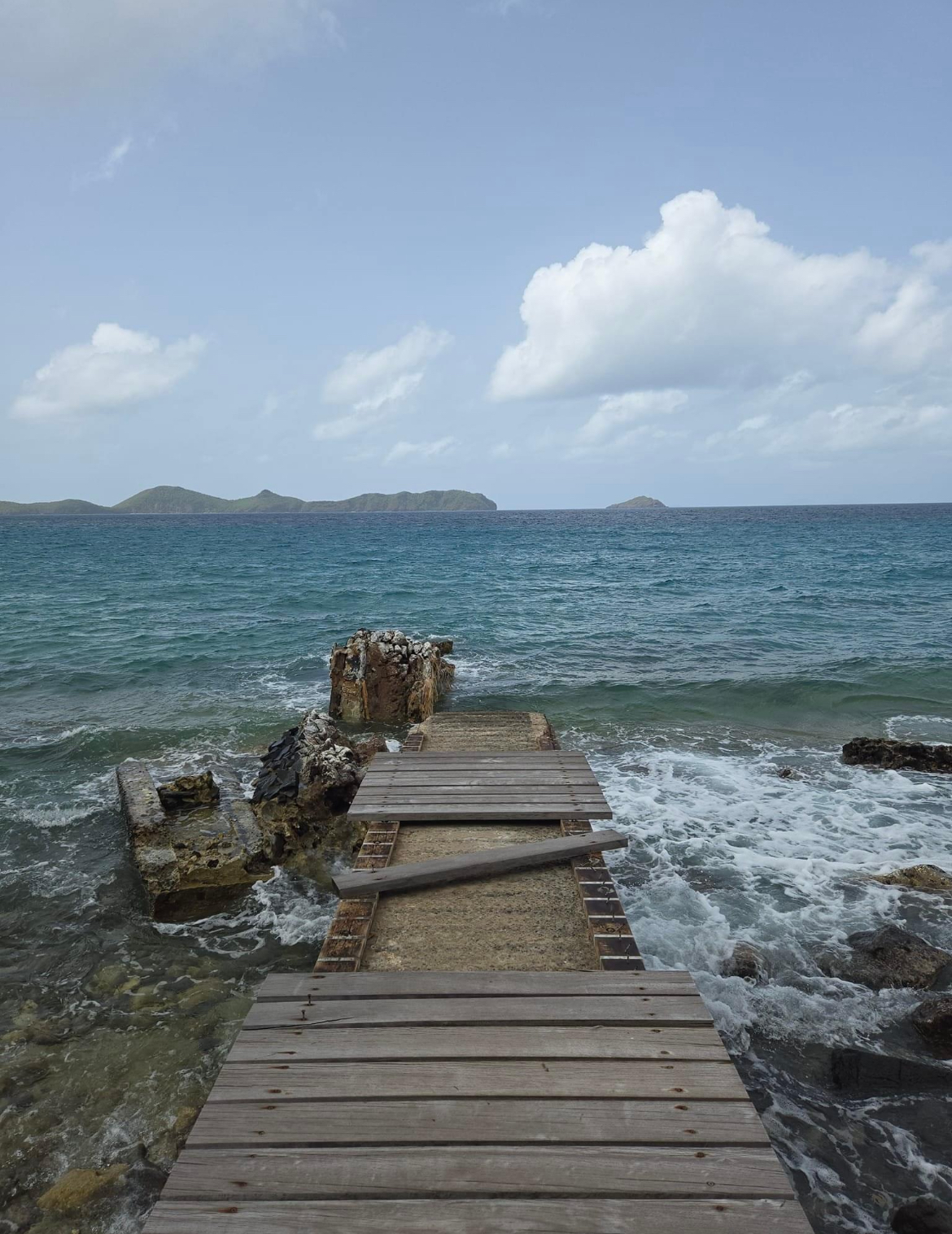 damaged jetty